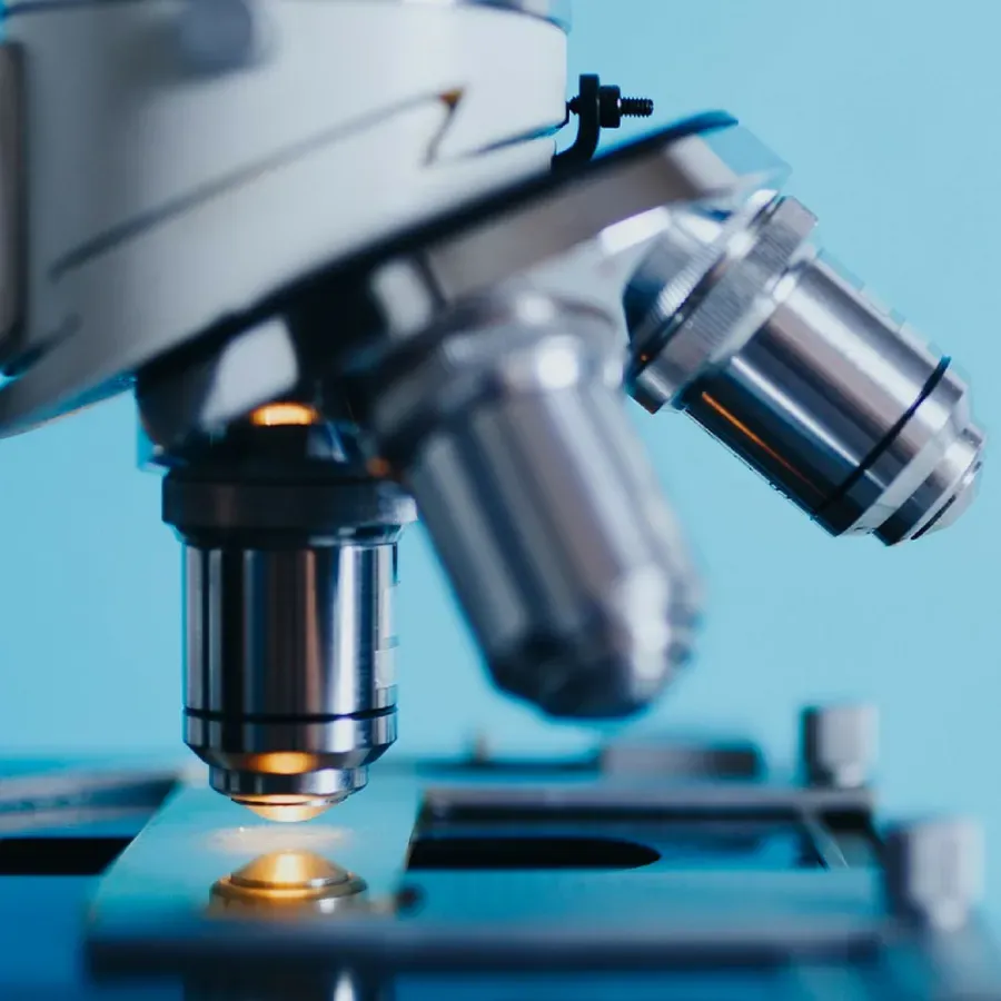 Microscope in a laboratory